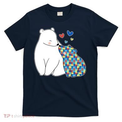 Cute Autism Awareness Polar Bear Puzzle T-Shirt