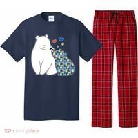 Cute Autism Awareness Polar Bear Puzzle Pajama Set thumb 0
