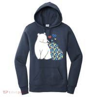 Cute Autism Awareness Polar Bear Puzzle Women's Hoodie thumb 0