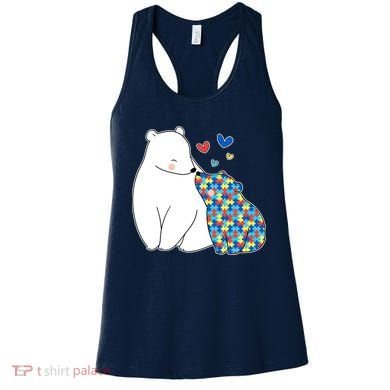 Cute Autism Awareness Polar Bear Puzzle Women's Tank Top