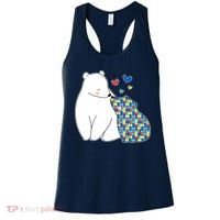 Cute Autism Awareness Polar Bear Puzzle Women's Tank Top thumb 0