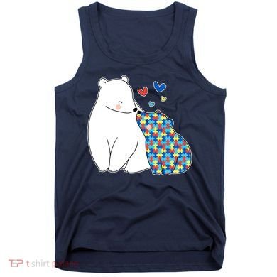 Cute Autism Awareness Polar Bear Puzzle Tank Top