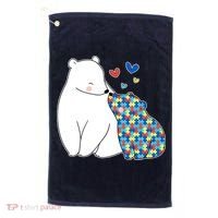 Cute Autism Awareness Polar Bear Puzzle Golf Towel thumb 0