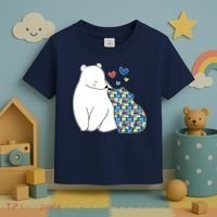 Cute Autism Awareness Polar Bear Puzzle Toddler T-Shirt thumb 3
