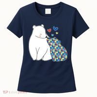Cute Autism Awareness Polar Bear Puzzle Women's T-Shirt thumb 0
