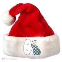Cute Autism Awareness Polar Bear Puzzle Santa Hat thumb 0