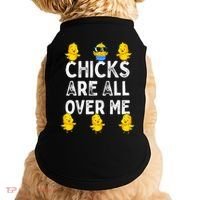 Chicks Are All Over Me Easter Funny Baby Chicken Doggie Tank thumb 0