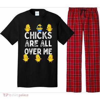 Chicks Are All Over Me Easter Funny Baby Chicken Pajama Set