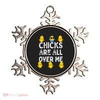 Chicks Are All Over Me Easter Funny Baby Chicken Ornament thumb 0