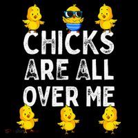 Chicks Are All Over Me Easter Funny Baby Chicken Baby Bodysuit thumb 2