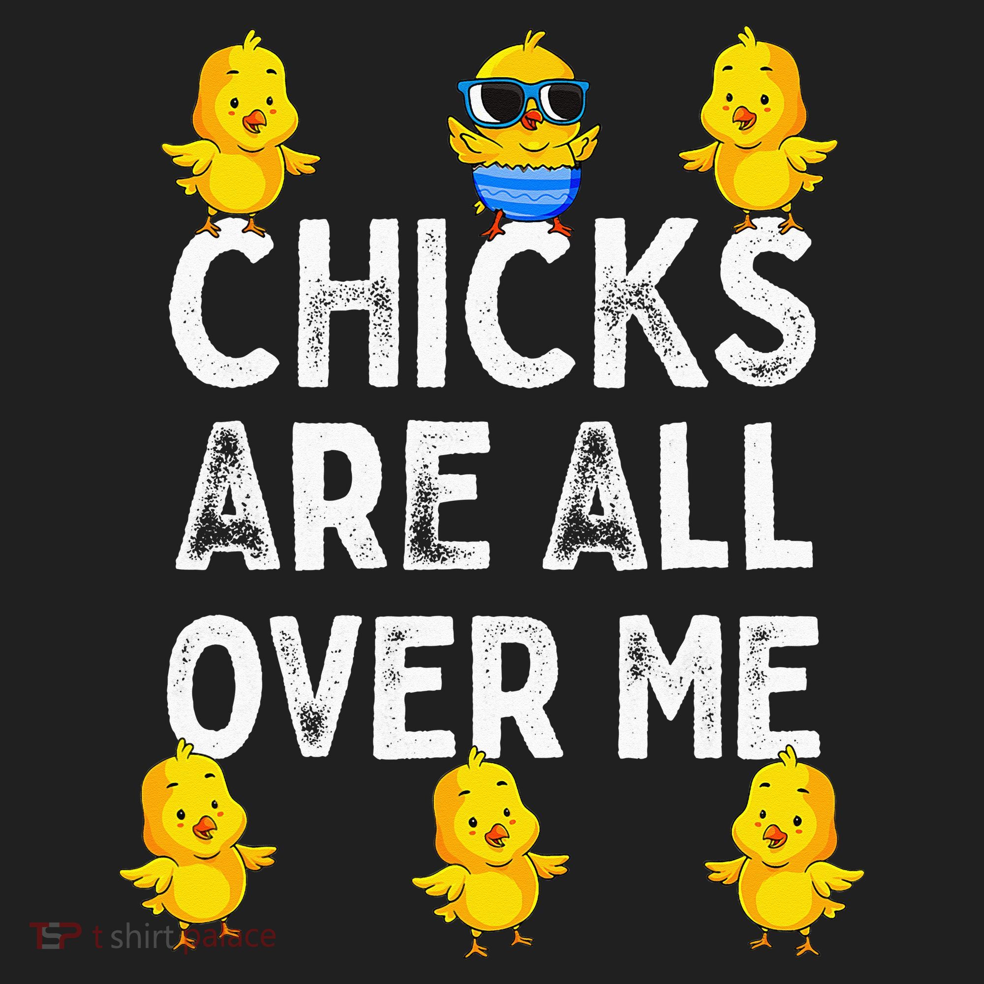 Chicks Are All Over Me Easter Funny Baby Chicken Golf Towel