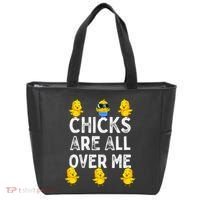 Chicks Are All Over Me Easter Funny Baby Chicken Tote Bag thumb 0