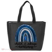 Child Abuse Awareness Rainbow Foster Care Stop The Abuse Tote Bag thumb 0