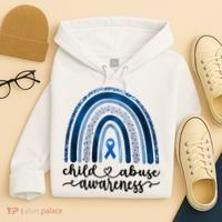 Child Abuse Awareness Rainbow Foster Care Stop The Abuse Hoodie thumb 4