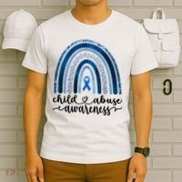 Child Abuse Awareness Rainbow Foster Care Stop The Abuse T-Shirt thumb 6