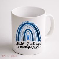 Child Abuse Awareness Rainbow Foster Care Stop The Abuse Coffee Mug thumb 1