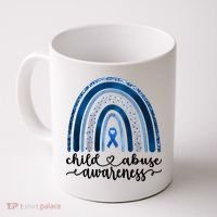 Child Abuse Awareness Rainbow Foster Care Stop The Abuse Coffee Mug thumb 0
