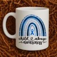 Child Abuse Awareness Rainbow Foster Care Stop The Abuse Coffee Mug thumb 2
