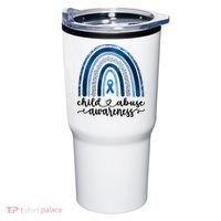 Child Abuse Awareness Rainbow Foster Care Stop The Abuse Tumbler thumb 0