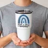 Child Abuse Awareness Rainbow Foster Care Stop The Abuse Tumbler thumb 2
