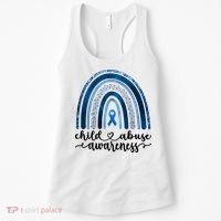 Child Abuse Awareness Rainbow Foster Care Stop The Abuse Women's Tank Top thumb 0