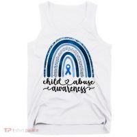 Child Abuse Awareness Rainbow Foster Care Stop The Abuse Tank Top thumb 0