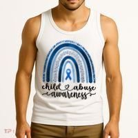 Child Abuse Awareness Rainbow Foster Care Stop The Abuse Tank Top thumb 3