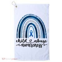 Child Abuse Awareness Rainbow Foster Care Stop The Abuse Golf Towel thumb 0