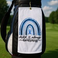 Child Abuse Awareness Rainbow Foster Care Stop The Abuse Golf Towel thumb 2