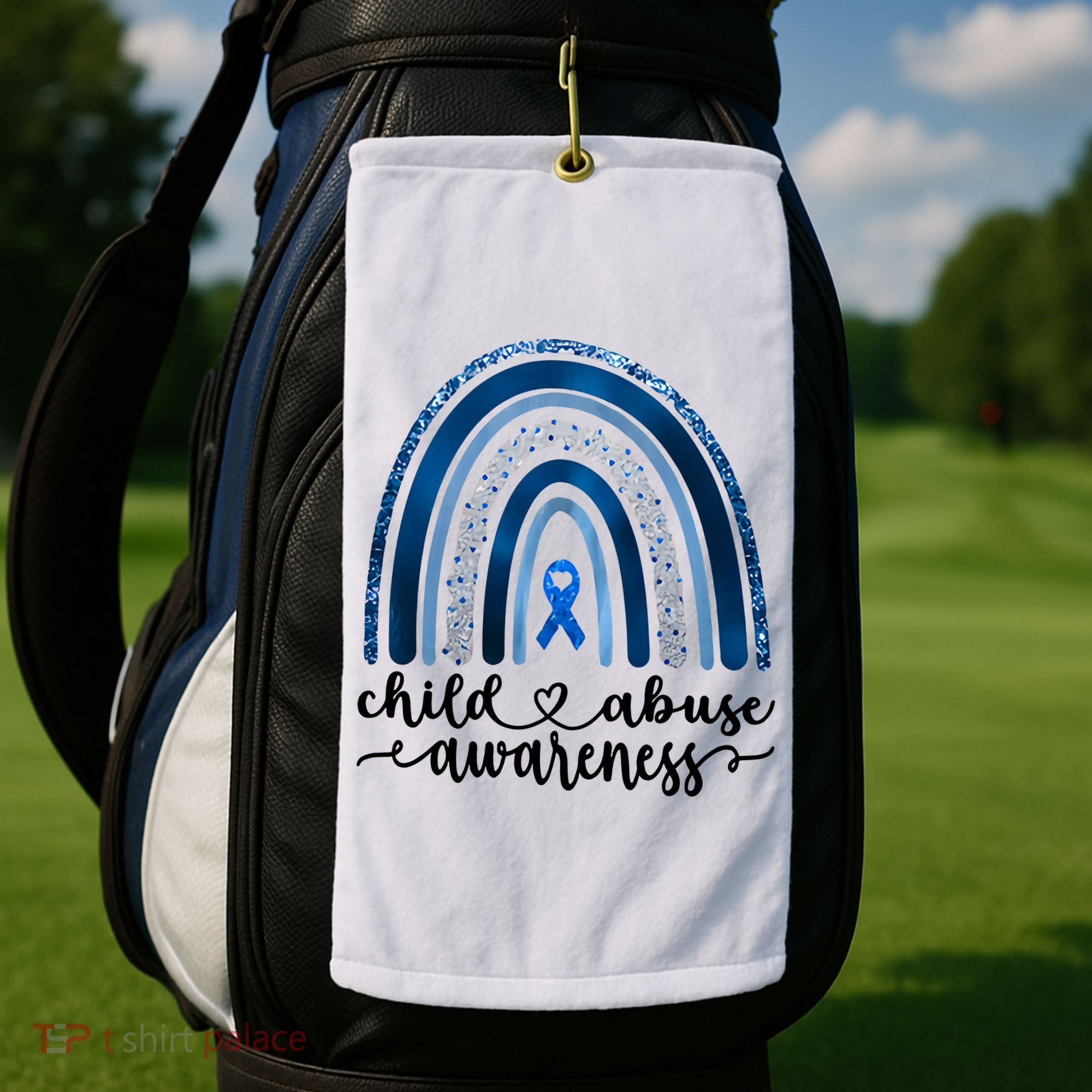 Child Abuse Awareness Rainbow Foster Care Stop The Abuse Golf Towel