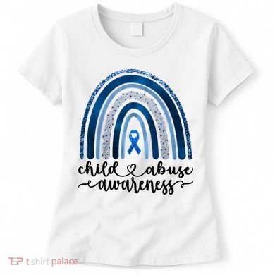 Child Abuse Awareness Rainbow Foster Care Stop The Abuse Women's T-Shirt