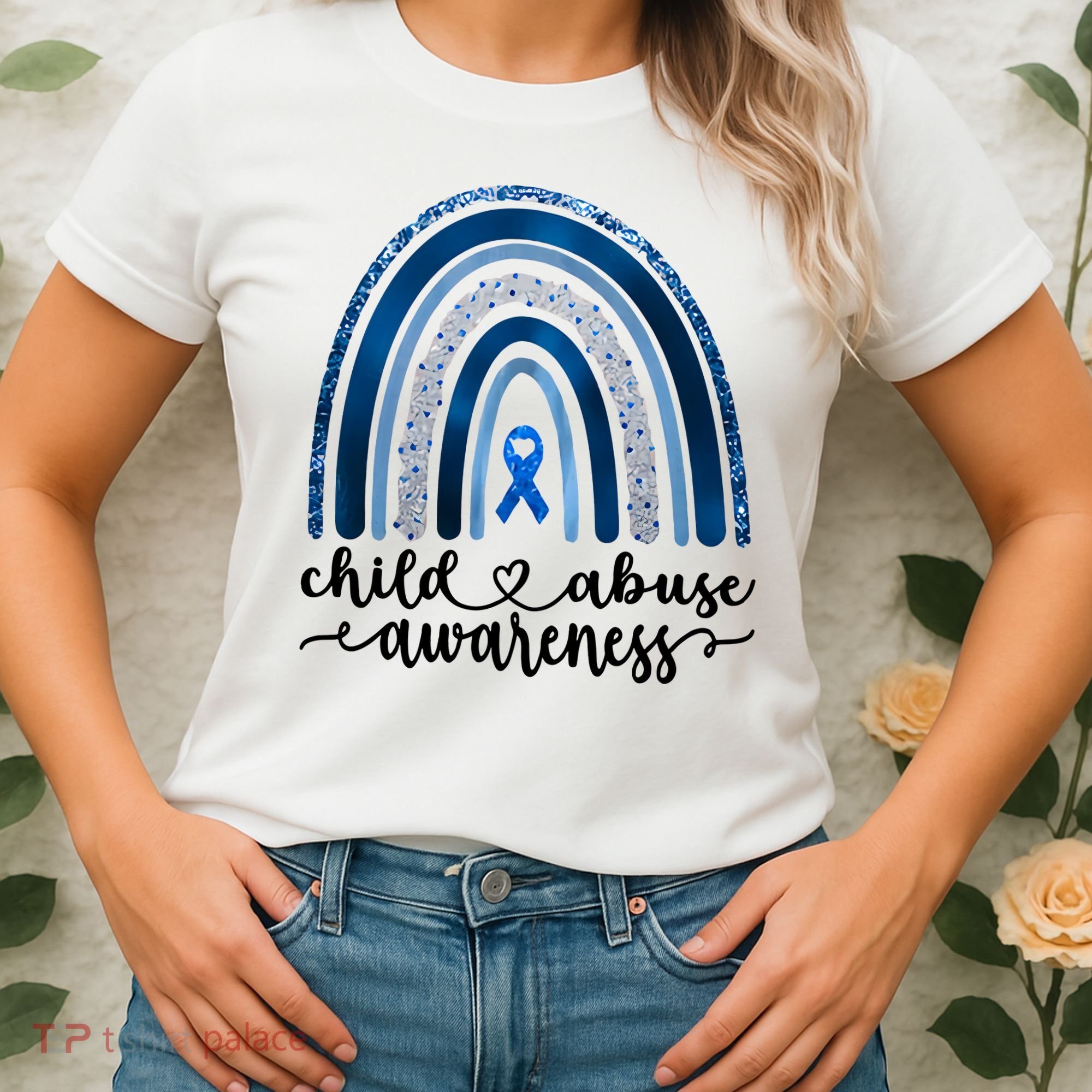Child Abuse Awareness Rainbow Foster Care Stop The Abuse Women's T-Shirt