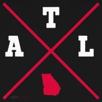 Classic ATL Atlanta Georgia Red Vintage State Outline T-Shirt thumb 7