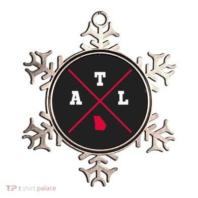 Classic ATL Atlanta Georgia Red Vintage State Outline Ornament