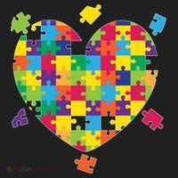 Cute Autism Awareness Rainbow Puzzle Pieces Heart Beanie thumb 2