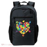Cute Autism Awareness Rainbow Puzzle Pieces Heart Backpack thumb 0