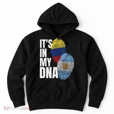 Colombian And Argentinian Dna Mix Flag Heritage Hoodie