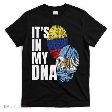 Colombian And Argentinian Dna Mix Flag Heritage T-Shirt