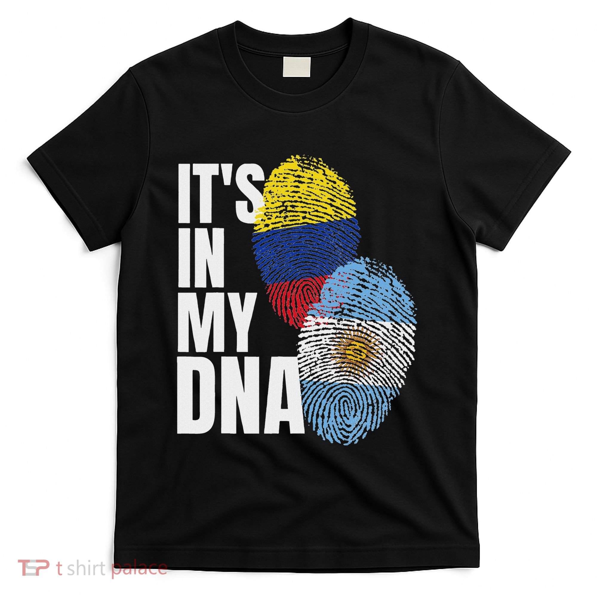 Colombian And Argentinian Dna Mix Flag Heritage T-Shirt