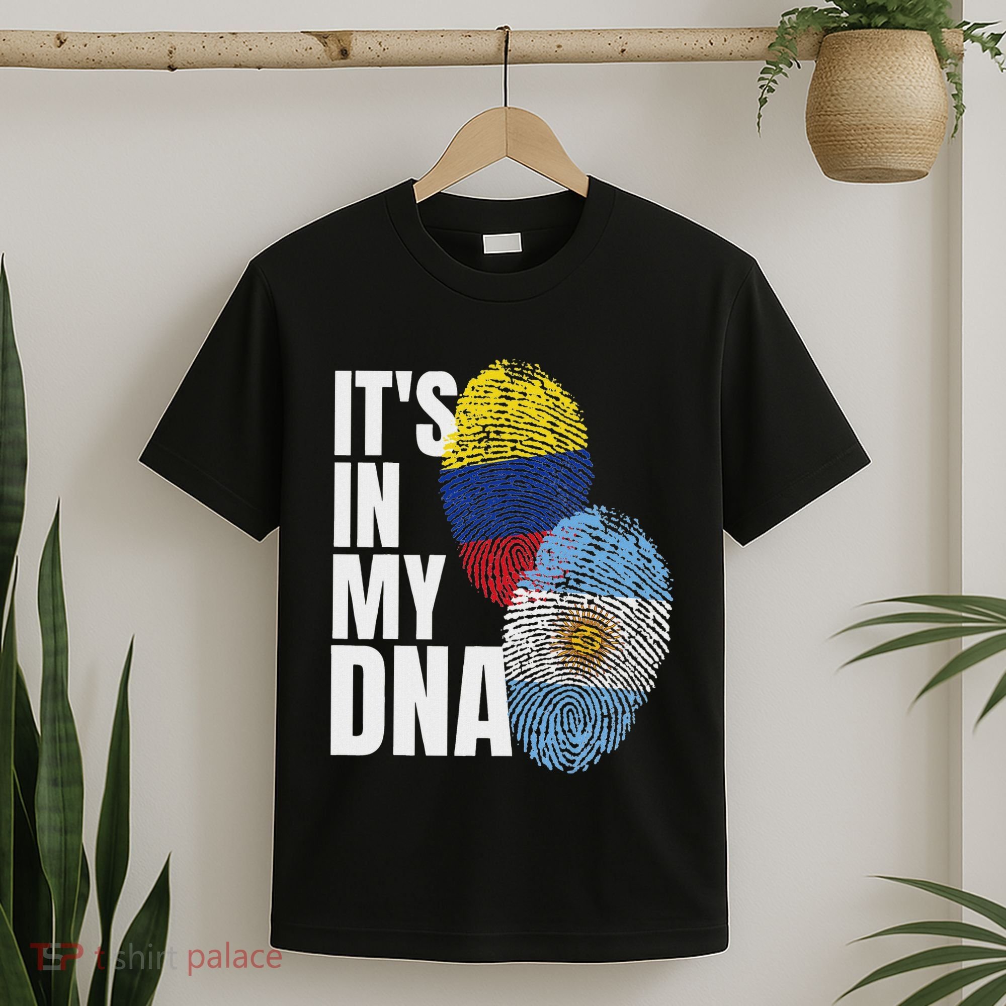 Colombian And Argentinian Dna Mix Flag Heritage T-Shirt
