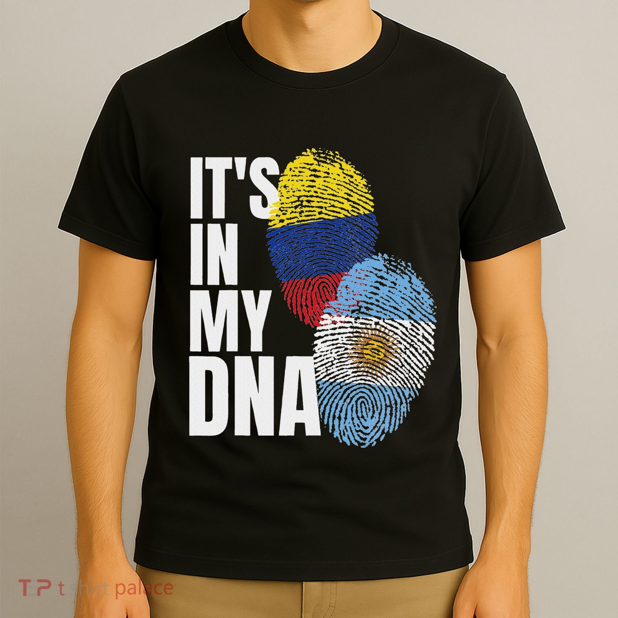 Colombian And Argentinian Dna Mix Flag Heritage T-Shirt