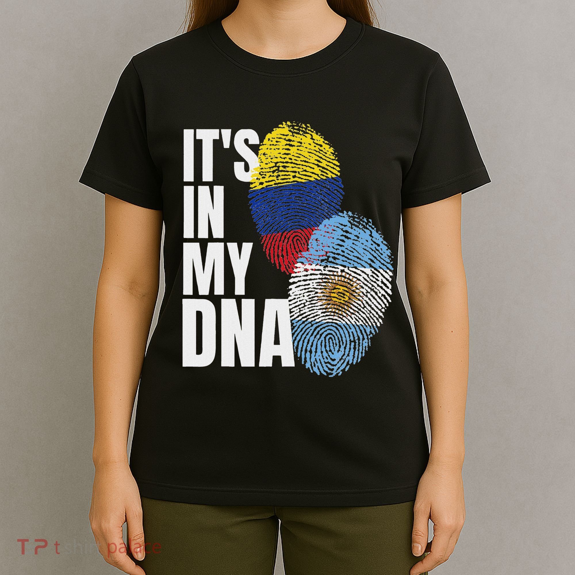 Colombian And Argentinian Dna Mix Flag Heritage T-Shirt