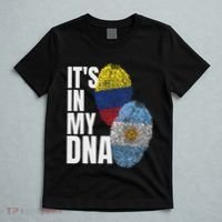 Colombian And Argentinian Dna Mix Flag Heritage T-Shirt thumb 5