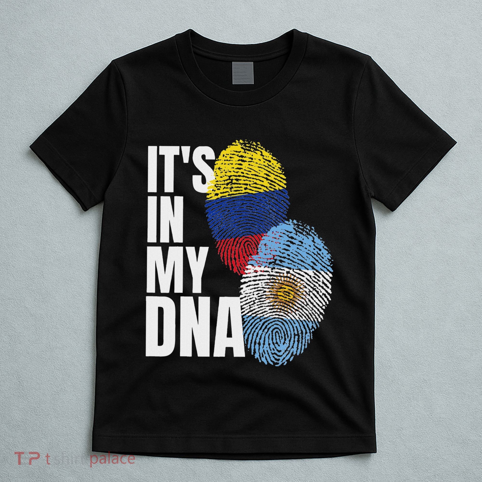 Colombian And Argentinian Dna Mix Flag Heritage T-Shirt