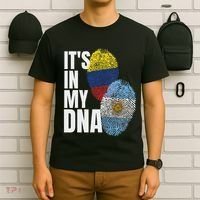 Colombian And Argentinian Dna Mix Flag Heritage T-Shirt thumb 6