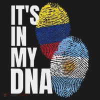 Colombian And Argentinian Dna Mix Flag Heritage T-Shirt thumb 7