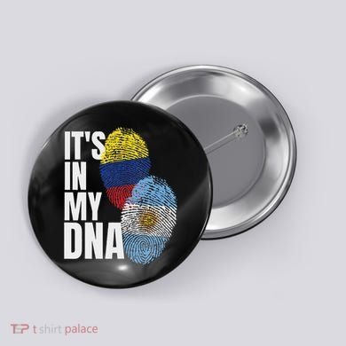 Colombian And Argentinian Dna Mix Flag Heritage Button