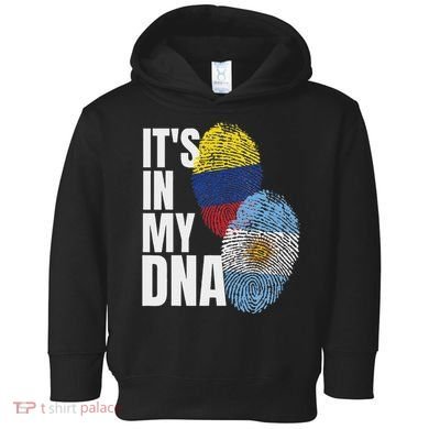 Colombian And Argentinian Dna Mix Flag Heritage Toddler Hoodie
