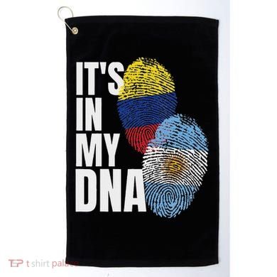 Colombian And Argentinian Dna Mix Flag Heritage Golf Towel
