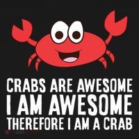 Crabs Are Awesome I Am Awesome Therefore I'm A Crab Ornament thumb 1